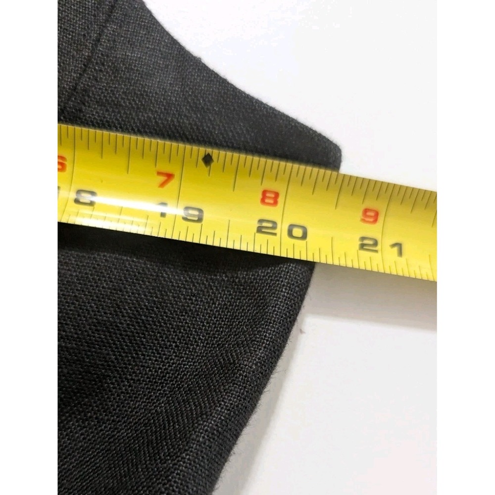 Talbots Petite Size 14 100% Irish Linen Black Fully Lined Dress 39" Midi Length - Picture 7 of 10